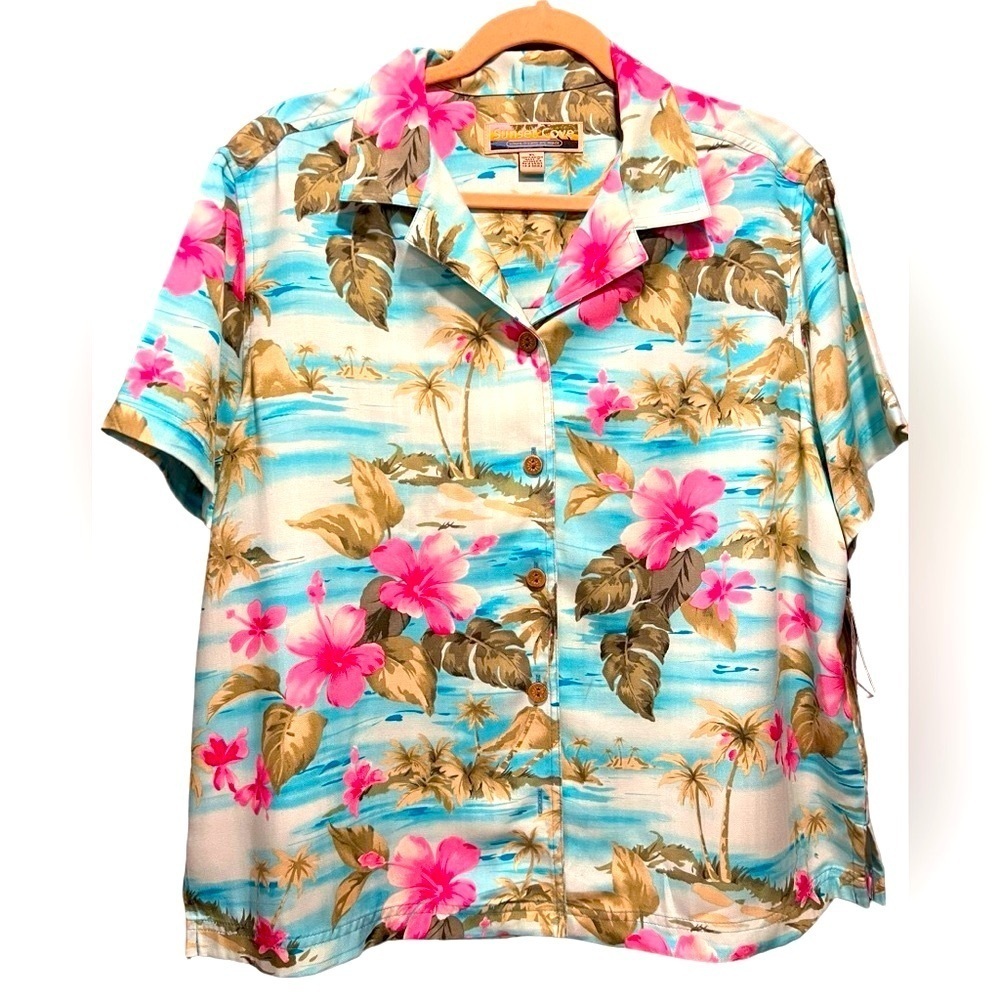 HAWAIIAN PRINT BUTTON DOWN SHIRT SIZE XL